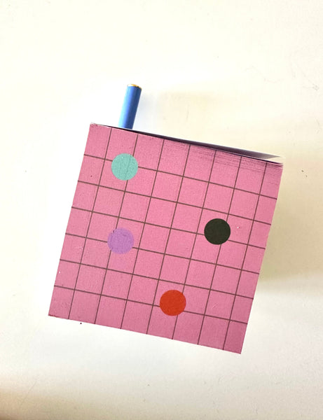 BLOC NOTES CON FOGLI ADESIVI E PENNA INKERIE