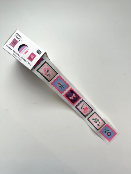 STICKERS FRANCOBOLLI ROSE