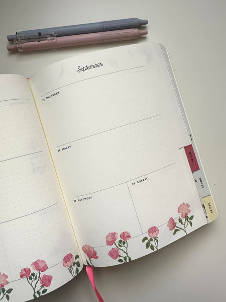 AGENDA SETTIMANALE 25/26 ROSE di Paper Poetry