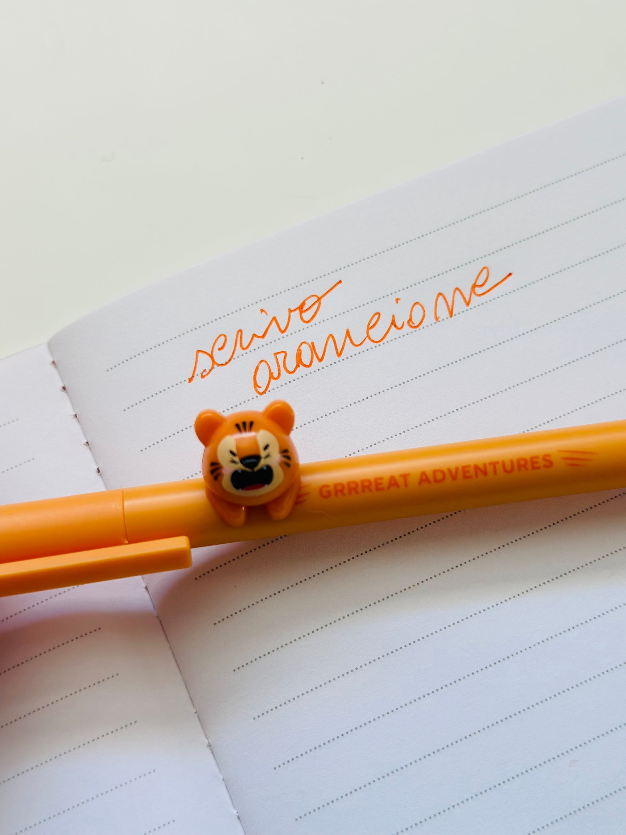 Penna Multicolore 8 In 1 Rainbow Writer Tiger - Deluxebase, Biro Retrattile Con Design Tigre Glitter, Cancelleria Divertente Per Bambini E Scuola