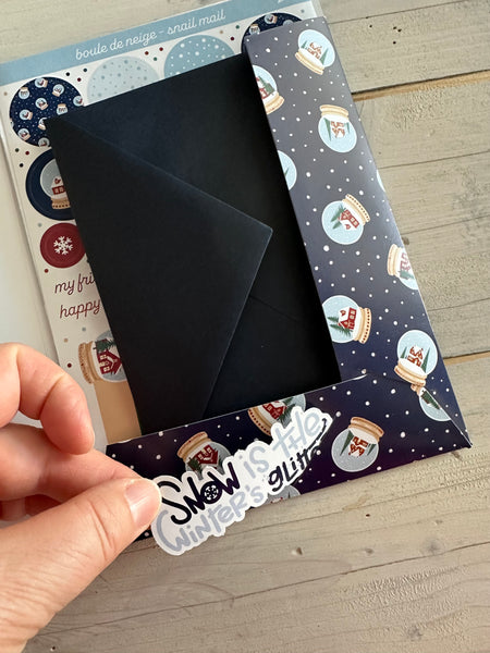 SET CARTA DA LETTERE “PALLA DI NEVE”