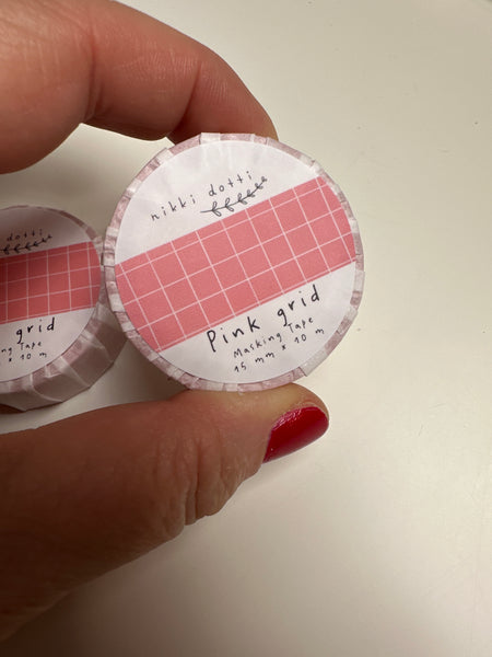 WASHI TAPE NIKKI D. QUADRETTI VARI COLORI