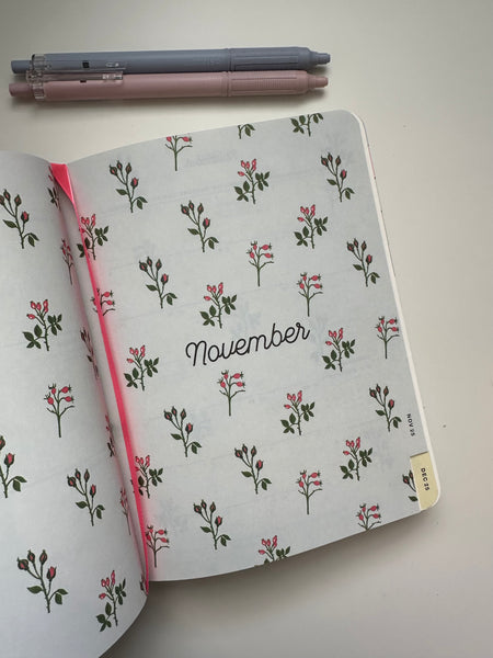 AGENDA SETTIMANALE 25/26 ROSE di Paper Poetry