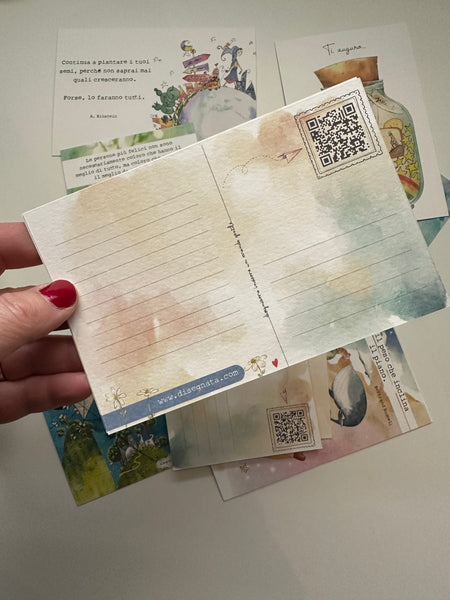 SET 12 CARTOLINE “DRITTO AL CUORE”