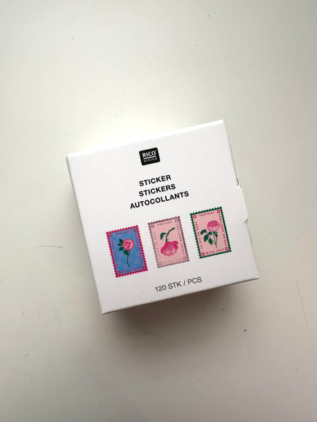 STICKERS FRANCOBOLLI ROSE