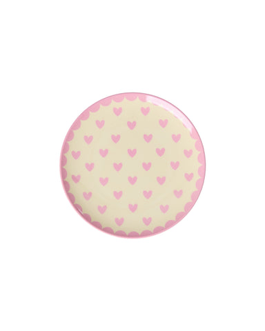 PIATTINO DA DOLCE CUORI ROSA RICE