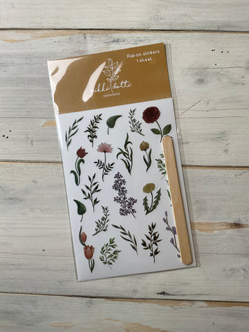 RUB-ON STICKERS fiori